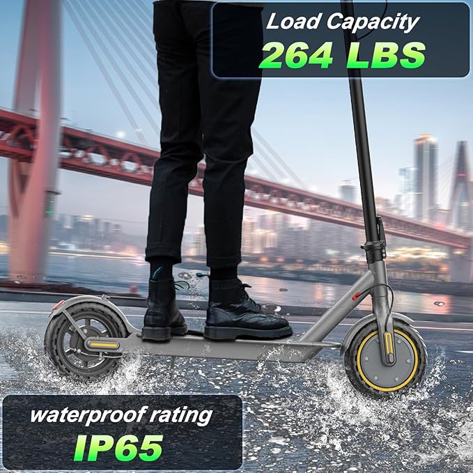 E Scooter for Adults 19-22 MPH 350/500W Motor 281/441Wh Battery,8.5"/10" Tires,Motorized Scooter Up to 22 Miles Range, Foldable Scooter with Double Shock Absorption/Bearing 265 LBS/APP Control