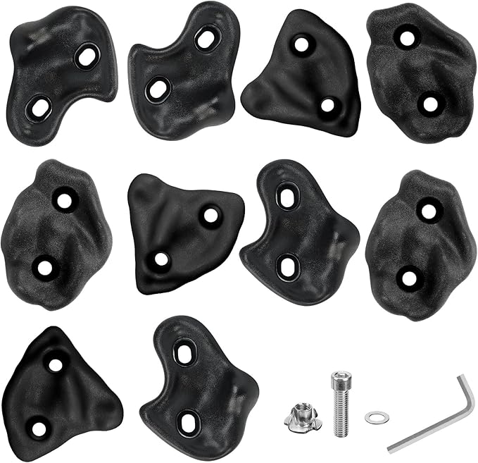 10PCS Rock Climbing Holds for Kids Climber,๐๐
๐๐ฟ๐ฎ ๐๐ฎ๐ฟ๐ด๐ฒ Adult Rock Climbing Stones with Mounting Hardware for Indoor Outdoor Rock Climbing Wall,Perfect for Family Fun & Exercise