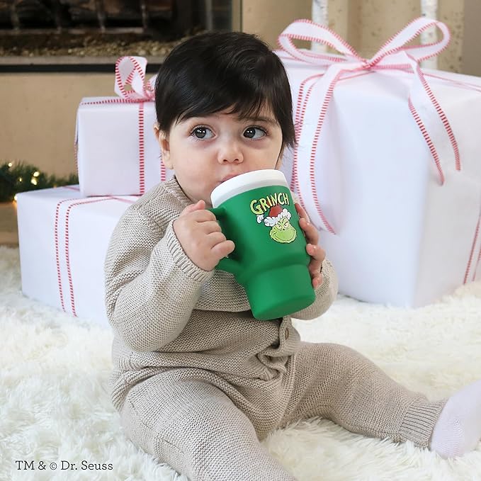 Infantino My 1st Tumbler, Silicone Sippy Cup with Straw & Handle, Spill-Resistant Baby Cup for On-the-Go, BPA-Free Transition Bottle