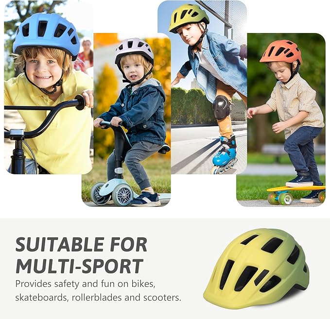 Toddler Kids Bike Helmet, Adjustable Infant Baby Bicycle Helmet for Age 1-3-5-8 Years Child Boys Girls, Multi-Sport Scooter Skateboard, 2 Sizes