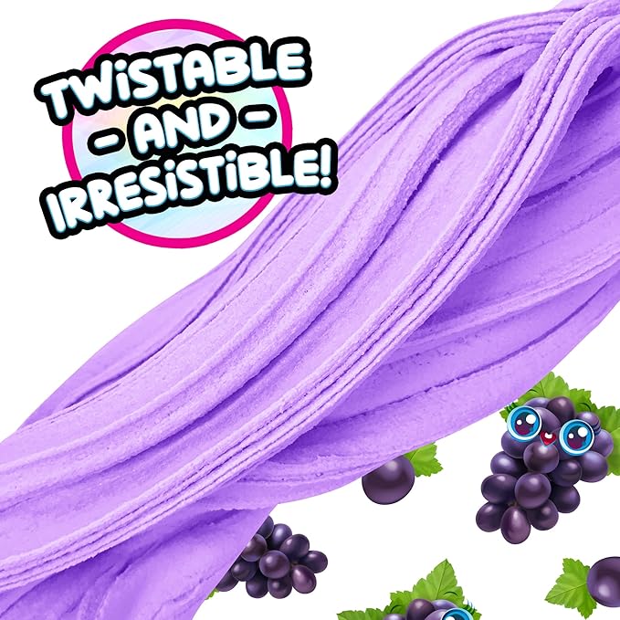 Compound Kings Fluffy Butter Cloudz Scented Large Slime Bucket for Kids – Soft, Squishy, Non-Toxic Sensory Toy | Purple Grape Slime Gift