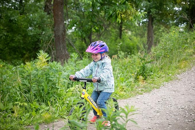 Strider 12” Sport Bike - No Pedal Balance Bicycle for Kids 1 to 4 Years - Includes Safety Pad, Padded Seat, Mini Grips & Flat-Free Tires - Tool-Free Assembly & Adjustments