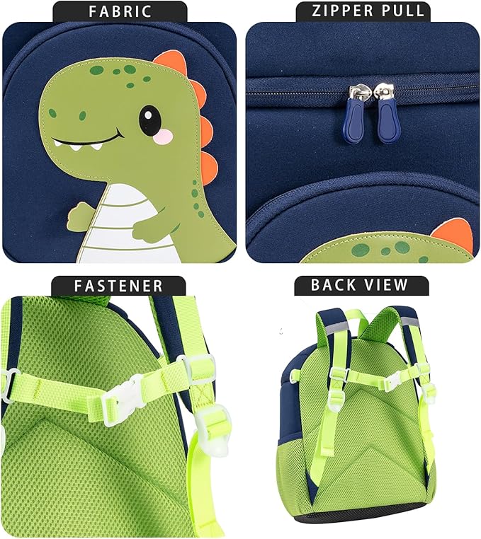 kids schoolbag with diving fabric and breathable pads - lightweight reflective backpack for boys and girls (black, Large)