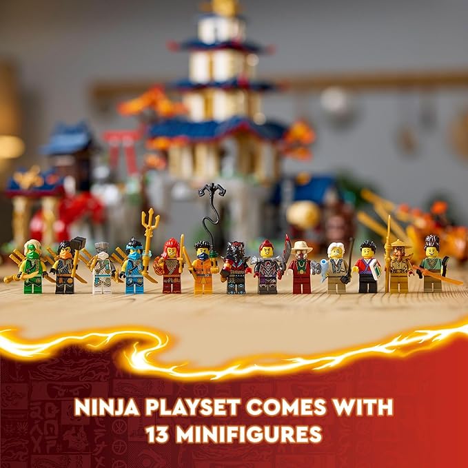 LEGO NINJAGO Tournament Temple City Building Toy for Teen Boys & Girls, Ages 14+, Great for Dragons Rising Fans Who Enjoy Model Building Sets and NINJAGO Toys - 71814