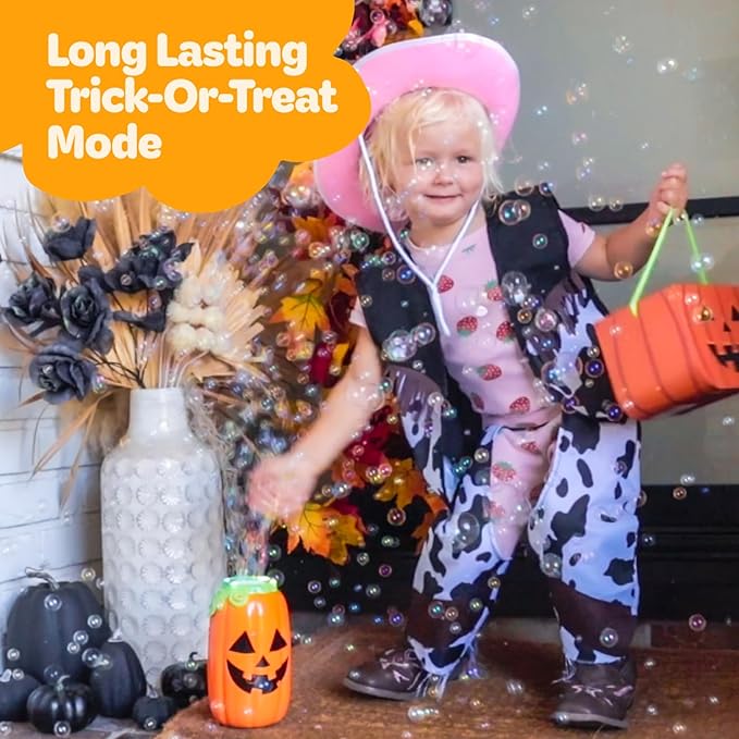 Move2Play, Halloween Bubble Machine | Indoor or Outdoor Decoration That Includes Spooky Sound Effects, Lights, and Bubbles | Halloween Party Decor | Toy for Toddlers, Kids, Adults