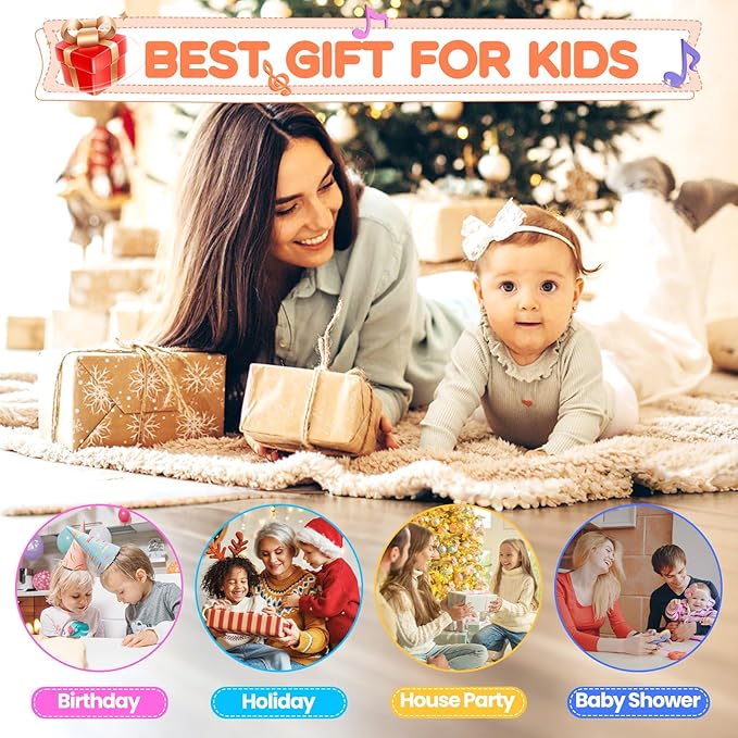 Toddler Musical Instruments,Wooden Musical Toys for Toddlers 1-3,Montessori Musical Toys for Babies 6-12 Months,Preschool Educational Baby Girl Toys,Music Toys for 1 Year Old,Christmas Birthday Gifts