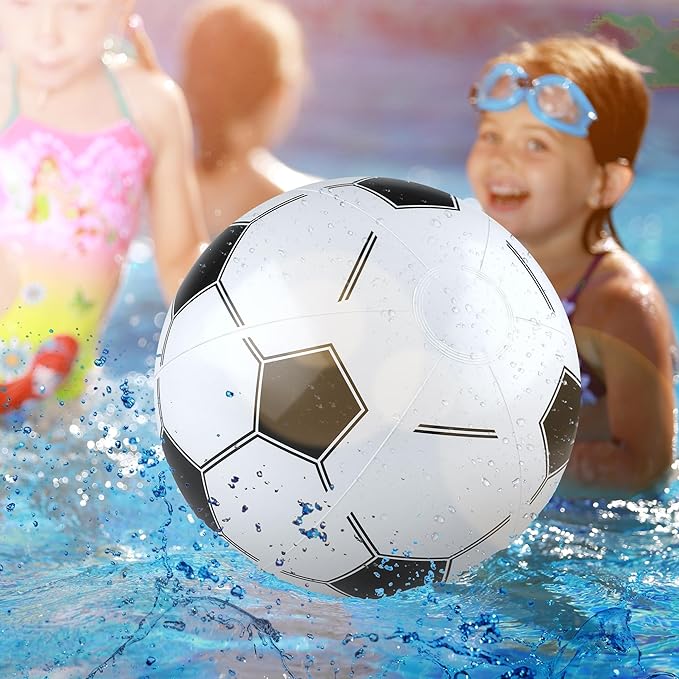 durony 12 Pieces Soccer Beach Ball 11 Inch Inflatable Soccer Bouncing Sports Ball Bouncy Toy Favors for Birthday Party Summer Beach Pool Games Decorations