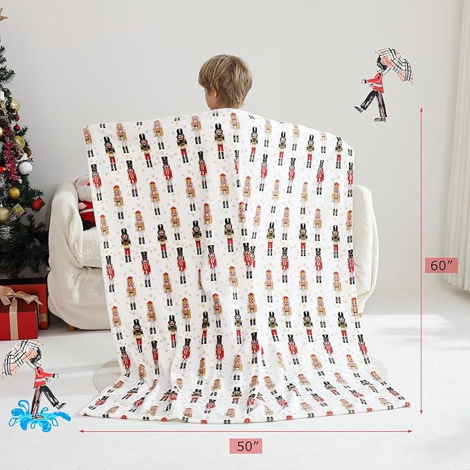 Viviland Kids Throw Blanket, Cavalier Print Blankets for Kid, 50" x 60" Soft Warm Lightweight Plush Throw Fleece Blanket