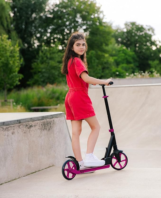 Big 2 Wheeler | Scooter for Kids & Teens Ages 7+ Years | Play & Commute | Front Suspension Fit with 200MM Wheels | Height Adjustable 86 to 111 cm