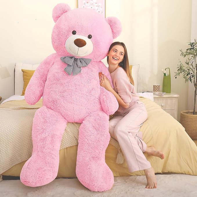 MaoGoLan Giant Teddy Bear 6 Feet Tall, Pink Human Size Big Teddy Bear Stuffed Animal for Boyfriend,Girlfriend,Wife on Valentines,Christmas,Birthday