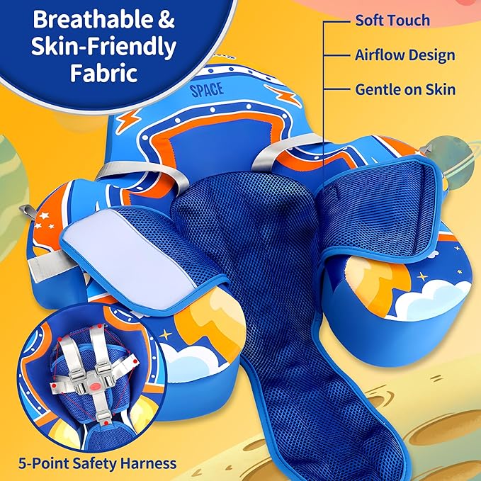 Baby Beach Float with Canopy 1 Year Old Pool Float 6 Month Pool Float 12 Month Swim Float for Infants & Toddlers Infant Swim Float