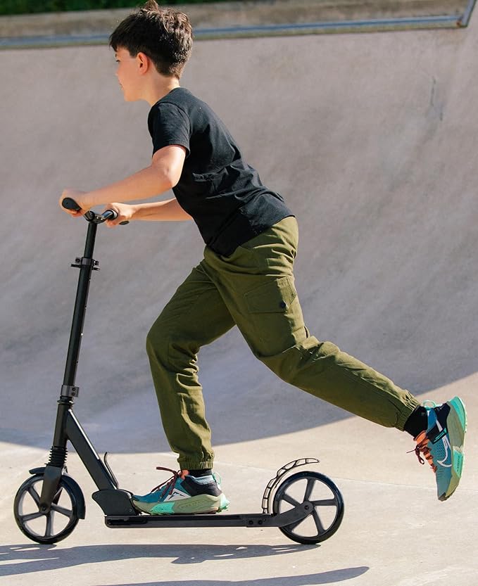 Big 2 Wheeler | Scooter for Kids & Teens Ages 7+ Years | Play & Commute | Front Suspension Fit with 200MM Wheels | Height Adjustable 86 to 111 cm