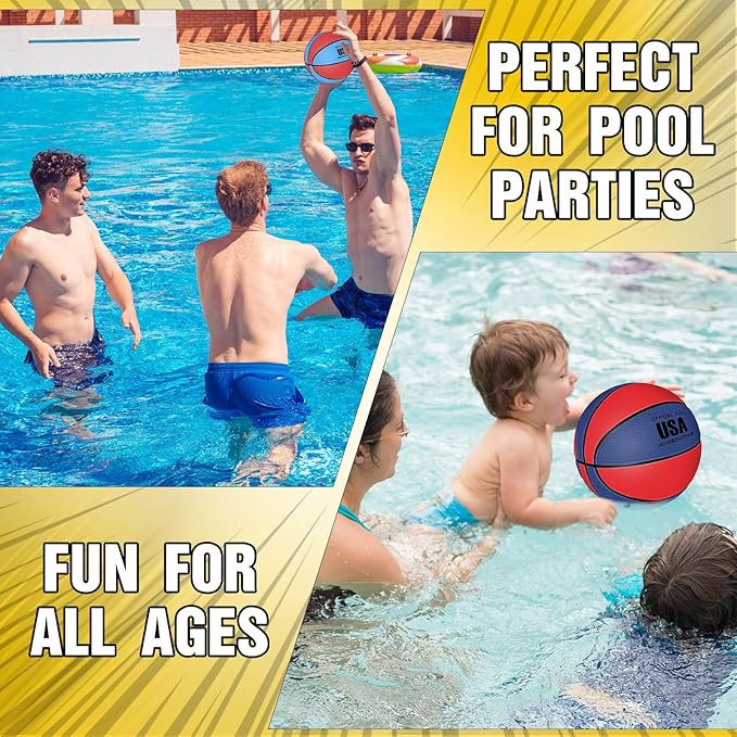 Jenaai 6 Pack Mini Basketballs with Pump for Kids 7 Inch Size 3 Rubber Arcade Basketball Color Small Toy Indoor Outdoor Pool Arcade Games Colorful Basketball for Kids Toddlers(Classic)