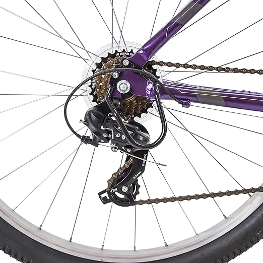 ROYCE UNION RMT 27.5" Womens 21-Speed All-Terrain Mountain Bike, 17" Aluminum Frame, Twist Shift, Eggplant Purple