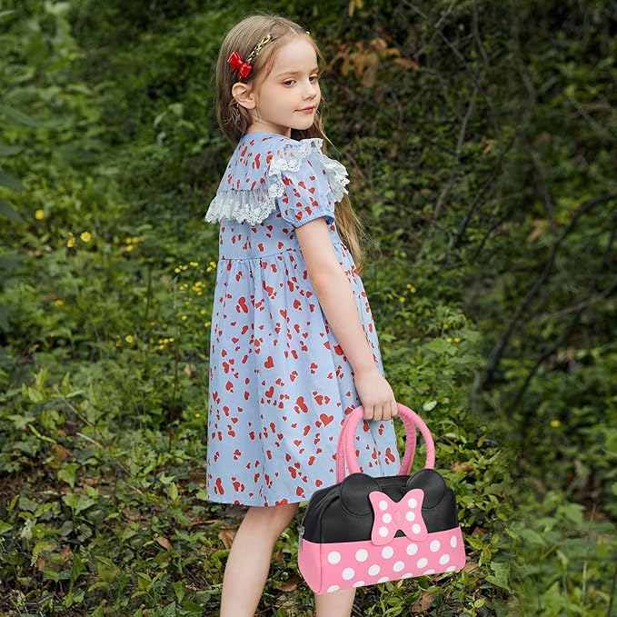 Pretend Play Purse for Little Girls, Toddler Purse with Pretend Makeup Toys for Toddlers, Princess Pretend Play Purse Toys with Accessories, Kids Purse Toy Birthday Gift for Girls Age 3 4 5 6+