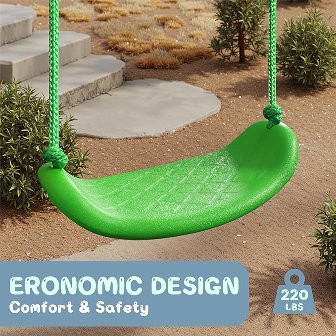 2-in-1 My First Toddler Swing Set for Backyard, Baby Indoor/Outdoor Swing with Foldable Stand, Belt & Soft Swing Seat with Safety Harness & Height Adjuster, Suitable for Children 6 Months and Older