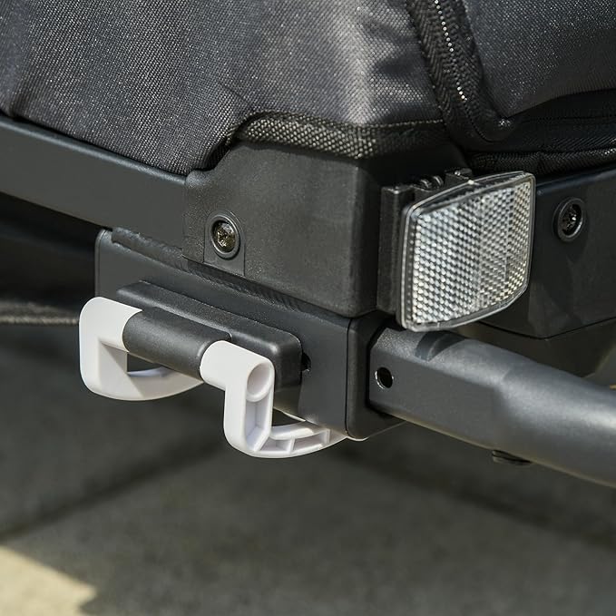 Aosom Bike Trailer for Kids 3 In1 Foldable Child Jogger Stroller Baby Stroller Transport Carrier with Shock Absorber System Rubber Tires Adjustable Handlebar Kid Bicycle Trailer