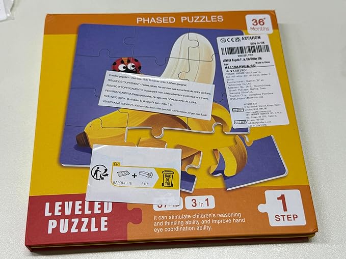 ASTARON Magnetic Puzzles for Toddlers, 9-12-16 Pieces Fruits Learning Magnet Puzzles for Road Trip, Educational Travel Toys Car Plane Activities for Kids, Kids Birthday Gifts