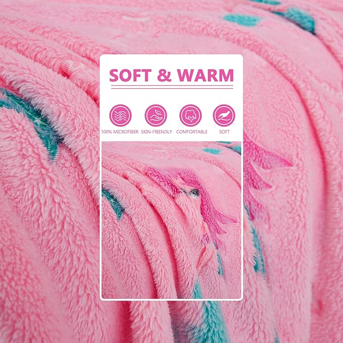 Glow in The Dark Mermaid Blanket,Mermaid Gifts Toys for Girls, Birthday Presents Decor for Kids Age 3-14 Year Old Daughter Teen Child Toddler Luminous Christmas Bedroom Throw Blanket 50"x60"