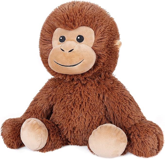 Heatable & Coolable Monkey Stuffed Animal, Microwavable Heating Pad Plushies for Soothing & Relaxation, Lavender Scented Stuffed Plush Toys, Monkey Gifts Boys Girls