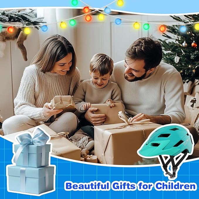 Kids Bike Helmet with LED Lights, Remote Control Turn Signals Safety Helmet Back Light for Youth Mountain Cycling Scooter Skateboarding, Adjustable and Lightweight for Boys Girls