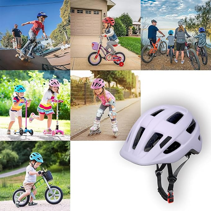 Kids Bike Helmet for Ages 1-8 Years, Adjustable Toddler Boys and Girls Helmets, Lightweight Child Infant Bicycle Cycling Scooter Sports Helmet 48-54cm