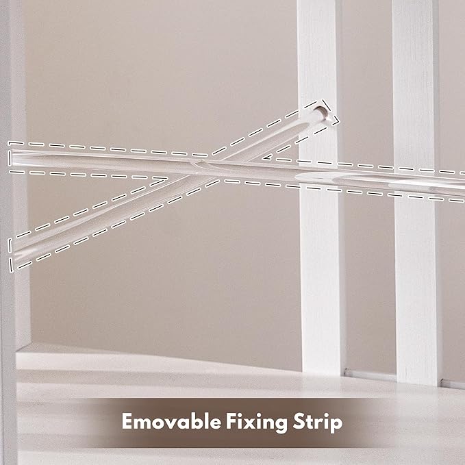 YOWOS Rotating Bookshelf Tower, 360 Display Spinning Bookcase, Bamboo Bookshelf Floor Standing Storage Rack, Wood Narrow Book Shelf Organizer for Kids&Adults (White, 6 Tier)