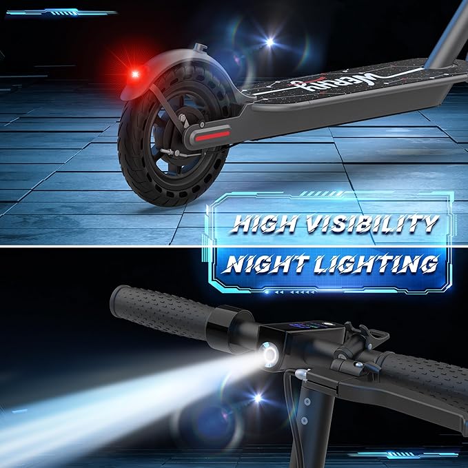 WERHY Electric Scooter, 350W/500W Motor, Top Speed 19/22 mph, Max 16/23/25/28Miles Ranges, Foldable E Scooter for Adults