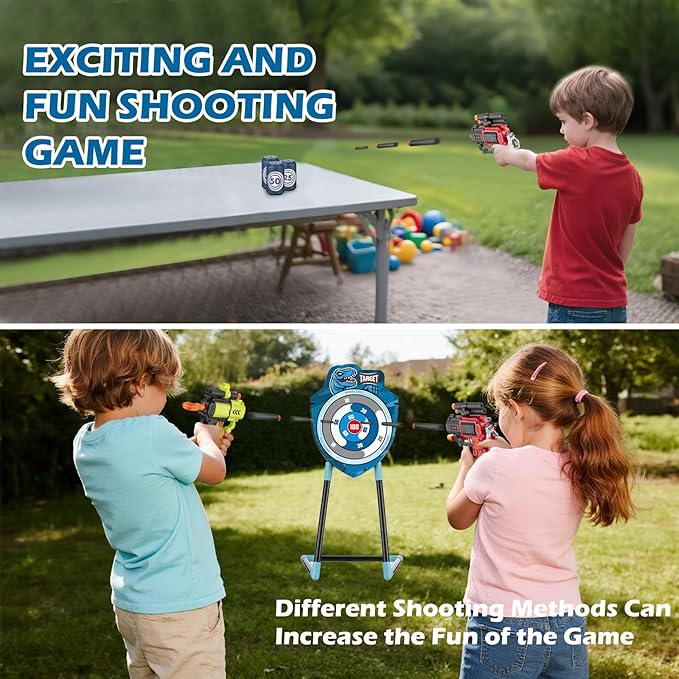 LED Standing Target Archery Set with Bow & Arrows & LED Dart Board for Kids 4-12 Years Old, Outdoor Sports Toy Gift for Boys & Girls