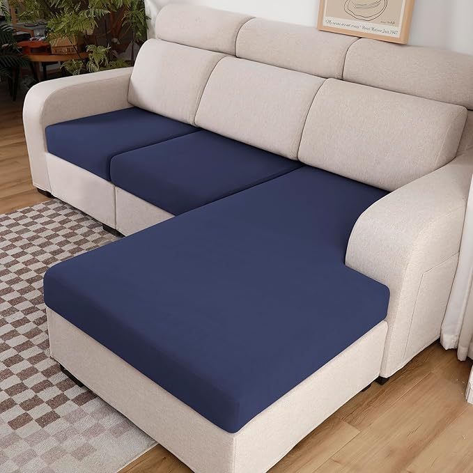 100% Waterproof Couch Cushion Covers, Replacement Sofa Cushion Covers, Stretch Individual Sofa Seat Cushion Slipcovers Furniture Protector for Kids Pets