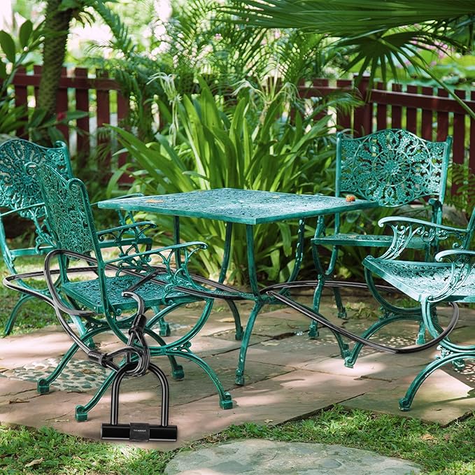 Titanker Bike Lock Cable,12mm Thick Security Cable with Loops Heavy Duty Steel Cable Vinyl Coated Bike Cable Lock Security Chain (4ft, 7ft, 15ft, 30ft)