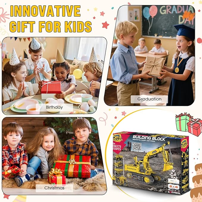 5-in-1 STEM Robotics Kits, 550 PCS Science Kits Building Blocks RC Robot Sets, App & Remote Control, Educational Toys for Kids Age 6 7 9 10 11 13 14+, DIY Gift for Boys & Girls