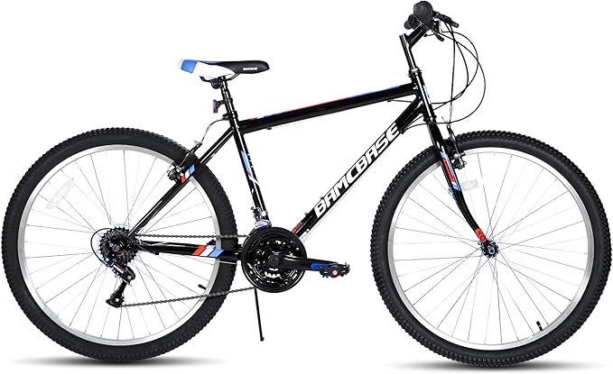 HILAND 24 26 inch Mountain Bike for Men Women, 18 Speeds High-Carbon Steel Frame, Sport Cycling MTB Bicycle for Adult