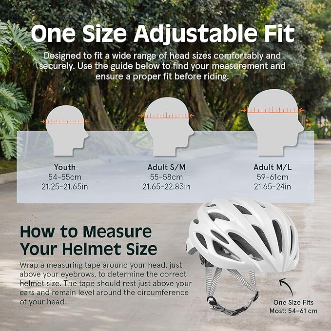 Retrospec Silas Adult Bike Helmet with Light for Men & Women - Lightweight, Comfortable