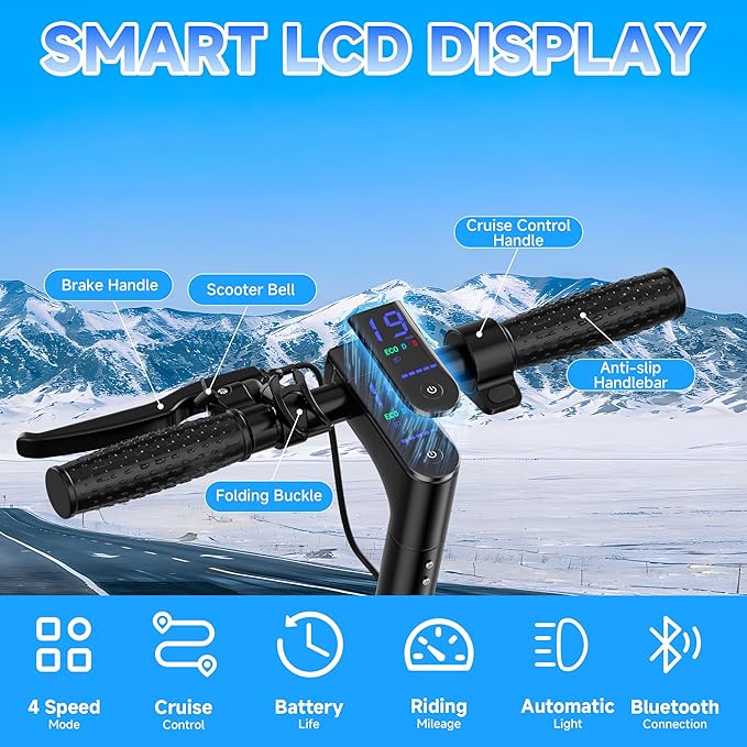 Electric Scooter for Adults, Folding E Scooter with 350W/500W Motor 16/21 Mph Top Speed, Max 19-23 Miles Long Range, 8.5''/10'' Solid Tires Commuting Scooters with Dual Brakes System, APP