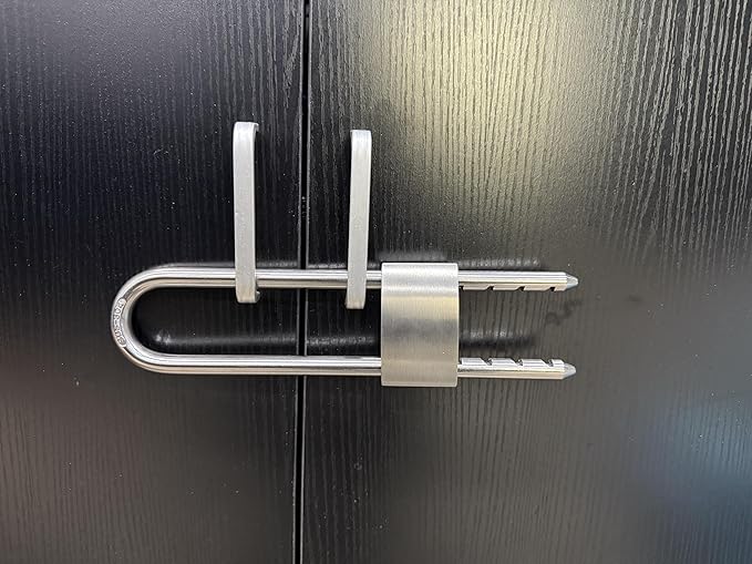 All Weather Stainless Steel Bike U Lock, Outdoor Pad Lock with 4 Keys, 2.76 in. (70mm) Wide, Adjustabl Shackle Marine Lock for Bikes, Boats, Gates, Cabinet, Scooters, etc.