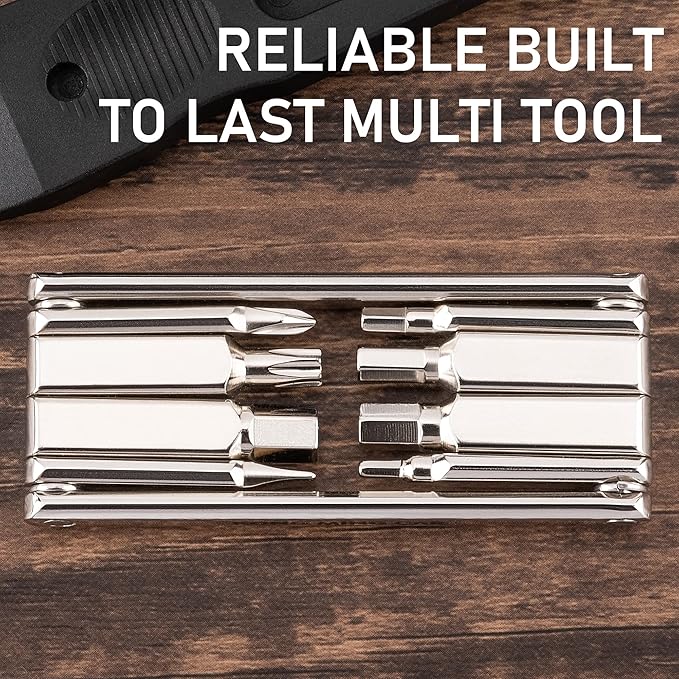 Bike Repair Tool Kit-Co2 Inflator Kits with Co2 Cartridges,8 in 1 Multi Tools, Tire Tube Patches & Tire Levers Included- Bike Maintenance Emergency Repair Tool Kit