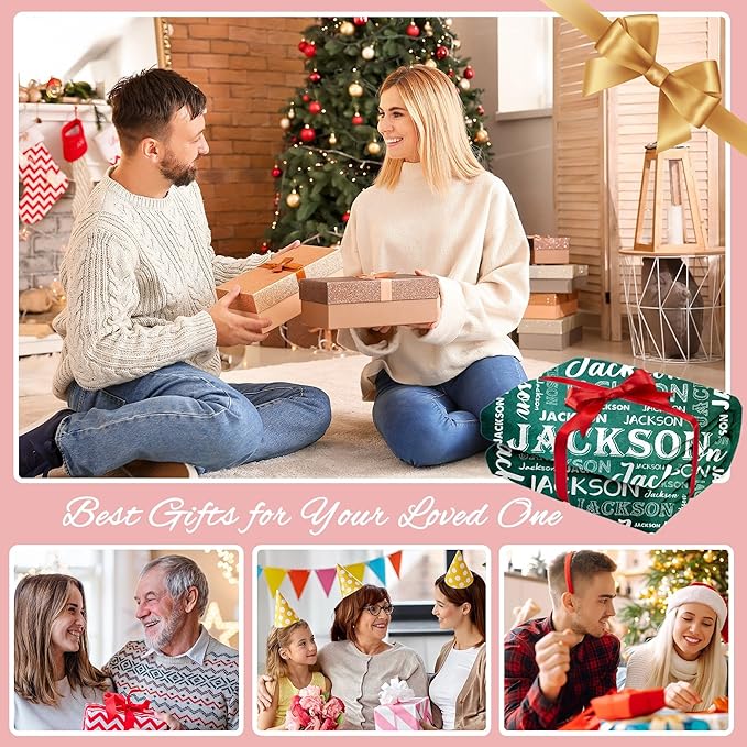 Ship Next Day, Personalized Baby Blanket with Name - Printed in USA, Custom Name Blanket for Boys Girls Kids, Customized Flannel Blankets Gifts for Teen Shower Toddlers Christmas Brithday