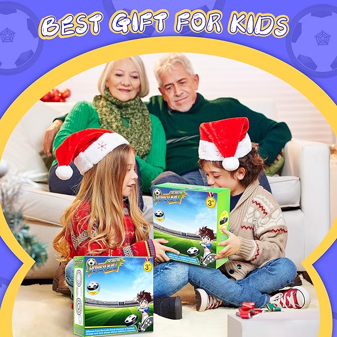 HopeRock Hover Soccer Ball Toys for 3-12 Year Old Boys Girls, Indoor and Outdoor Creative Toys for Toddlers with Foam Bumper, Birthday Gifts for 3 4 5 6 7 8+ Year Old Children's