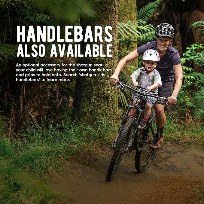 Kids Ride Shotgun - Child Bike Seats - Front Mounted, for Children Aged 2~5 Years, Fits Most Adult Modern Mountain Bikes, Adjustable for Comfort