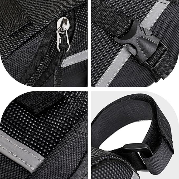 Bike Seat Bag - Bicycle Saddle Bag Under Seat Cycling Accessories Storage Pouch Wedge Pack for Mountain & Road Bike - Black