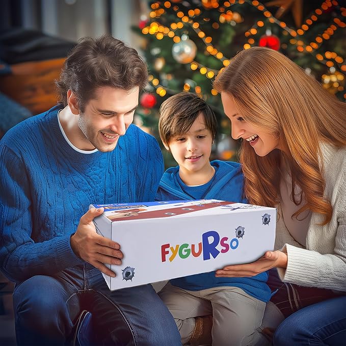 2-Player Shooting Game Toy,Foam Dart Toy Gun with Auto Reset Rotating Shooting Target,Ideal Gift for Kids Ages 4, 5, 6, 7, 8,9,10+