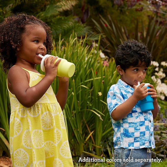 Infantino My 1st Tumbler, Silicone Sippy Cup with Straw & Handle, Spill-Resistant Baby Cup for On-the-Go, BPA-Free Transition Bottle