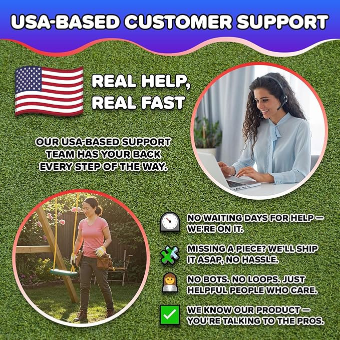 Sportspower™ Wildwood Wooden Swing Set: 2 Height Adjustable Swings and 40" Saucer Swing, Backyard Outdoor Playset for Kids