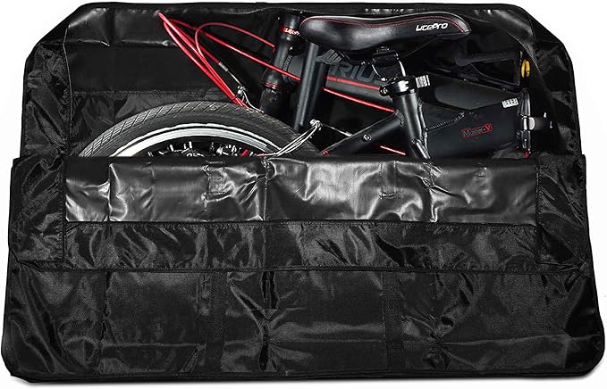 CamGo 26 Inch Folding Bike Transport Bag - Waterproof Bicycle Travel Case Carrier Bag for Train Air Travel