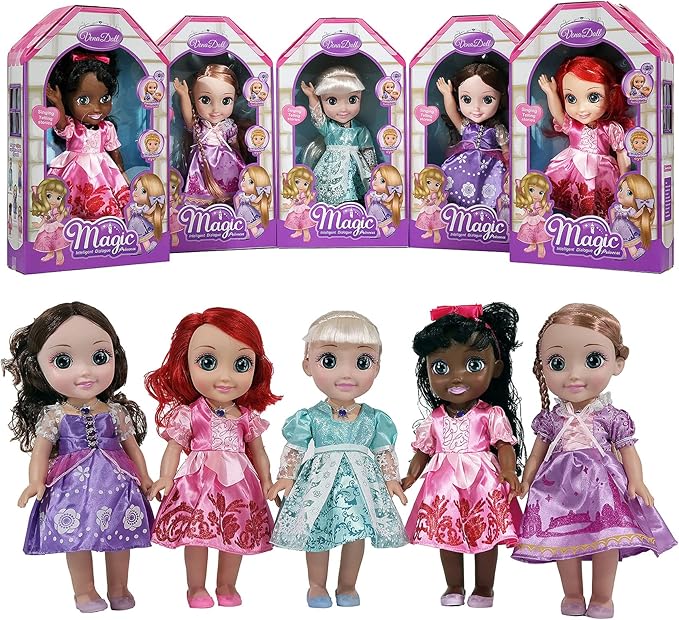 Moderno Kids Talking Interactive Magic Princess Play Doll (Rose Gold Hair)
