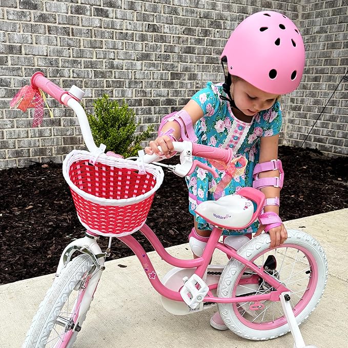 RoyalBaby Girls Bike Classic & EZ Kids Bike, Balance and Pedal Bicycle, 12 14 16 18 20 Inch Toddlers to Big Kids 3-10 Years