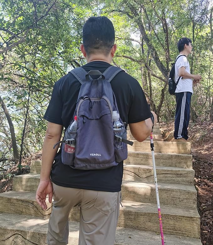 YZAOLL Small Lightweight Packable Hiking Backpack, 20L Hiking Backpack Day Pack for Women Men Travel Camping Vacation,Black