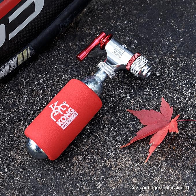 CO2 Inflator Kits, Presta and Schrader Valve Compatible, CO2 Bike Tire Pump for Mountain and Road Bicycles