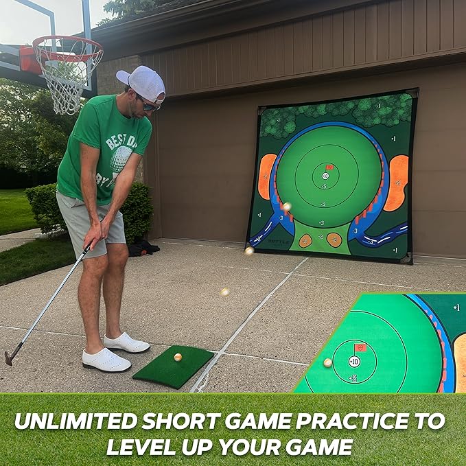 Chipping Game - The Original Portable Golf Game for Chipping Practice for Dads and Junior Golfers - Indoor and Outdoor